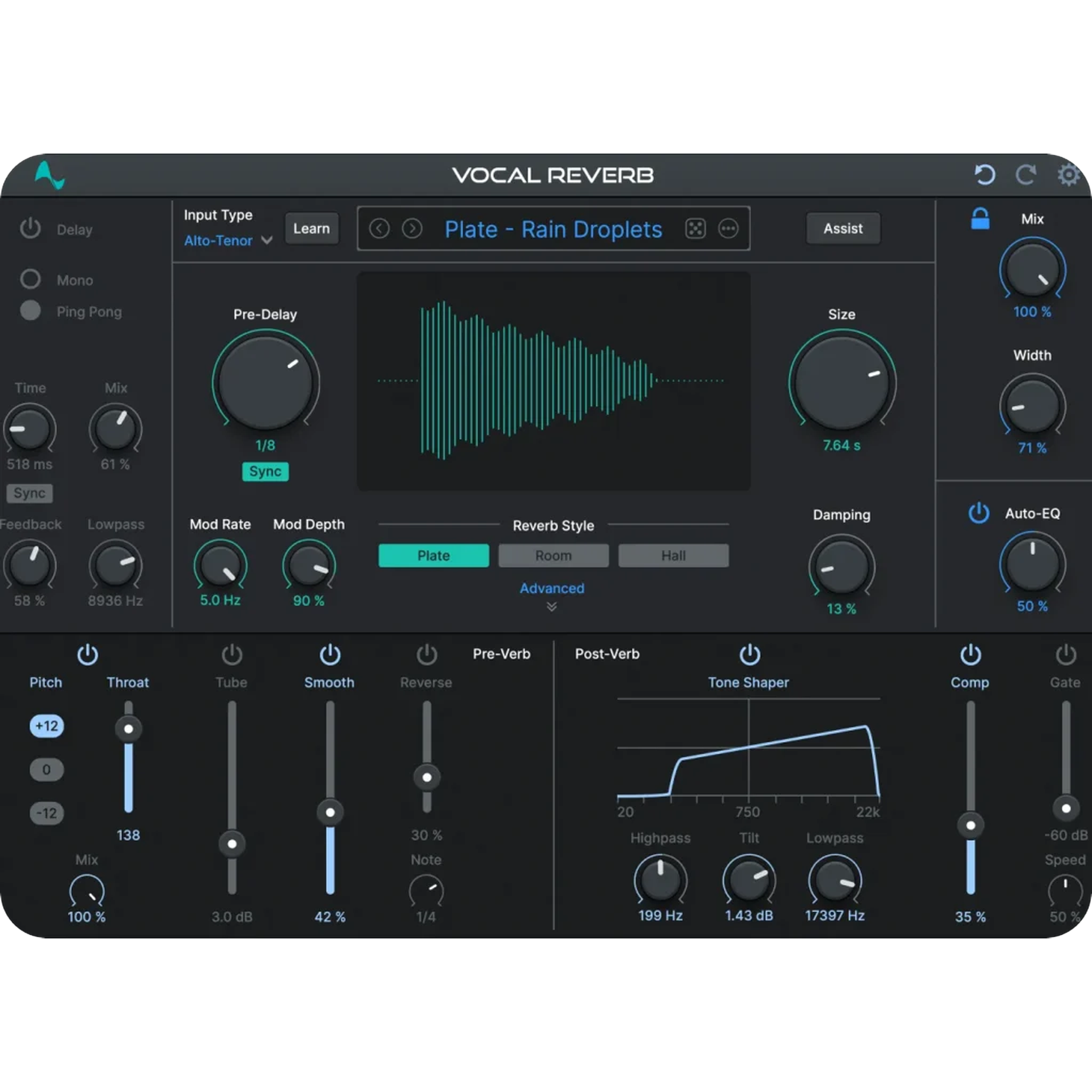 Vocal Reverb by Auto-Tune